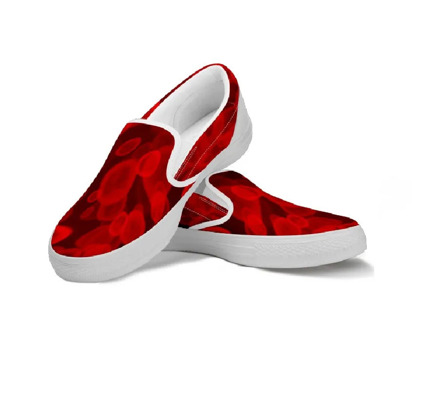 Red Blood Cell Nurse Slip Ons Sneakers
