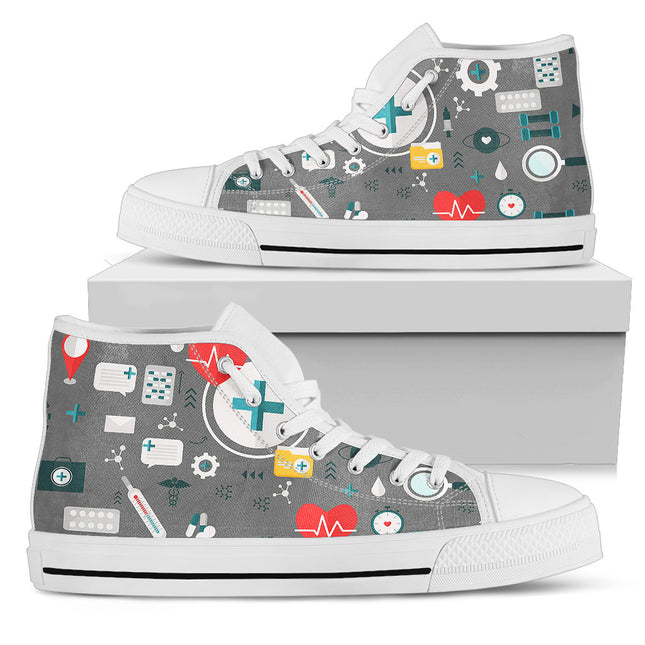 Nurse Canvas Hi Top 8 - Nurse Kicks - Nurse Shoes 