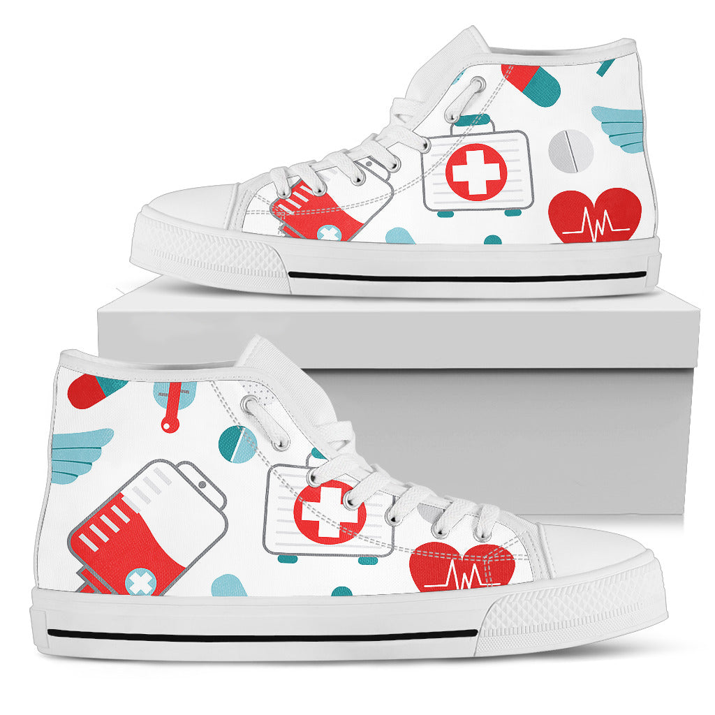 Nurse Canvas Hi Top 11 - Nurse Kicks - Nurse Shoes 