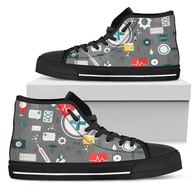 Nurse Canvas Hi Top 8 - Nurse Kicks - Nurse Shoes 