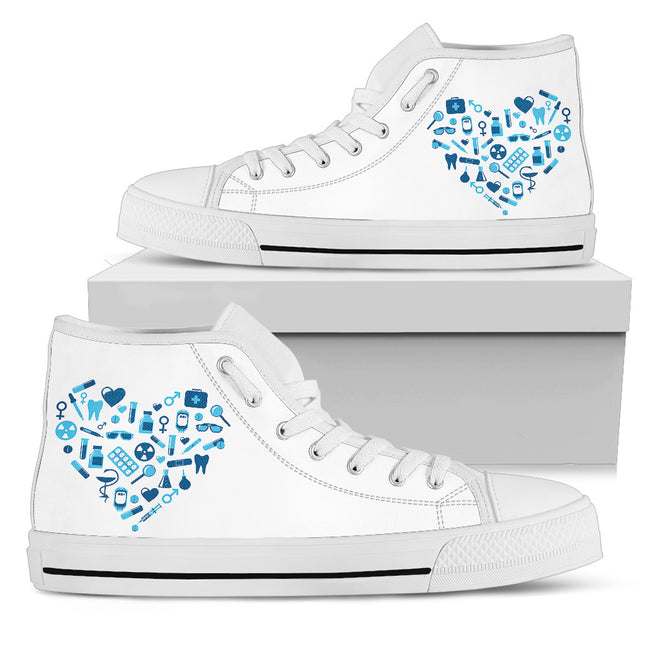 Nurse Canvas Hi Top 9 - Nurse Kicks - Nurse Shoes 