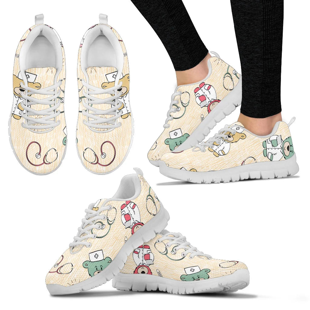 Nurse sneakers top with bears