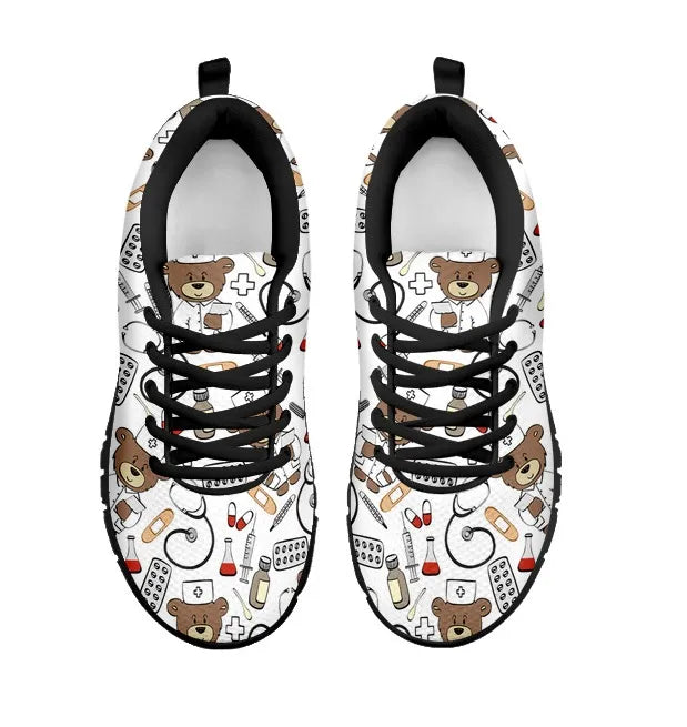 Bear Nurse Sneakers White