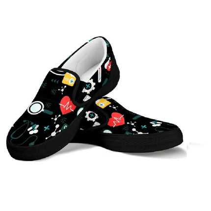 Czarne sneakersy Nurse Slip On