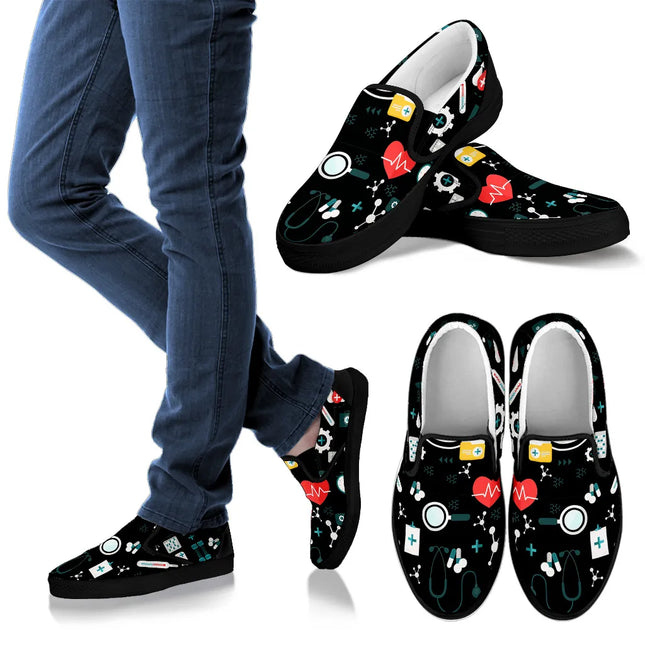 Sneakers Slip On Nere da Infermiera