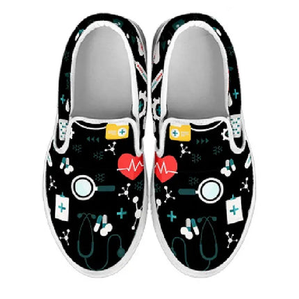 Czarne sneakersy Nurse Slip On