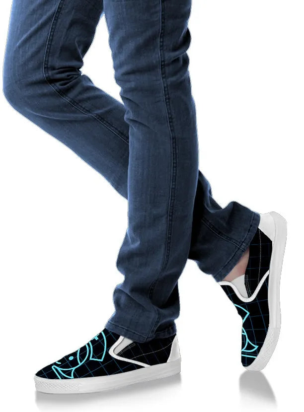 Black Nurse Slip On Sneakers (Smiling Nurse)