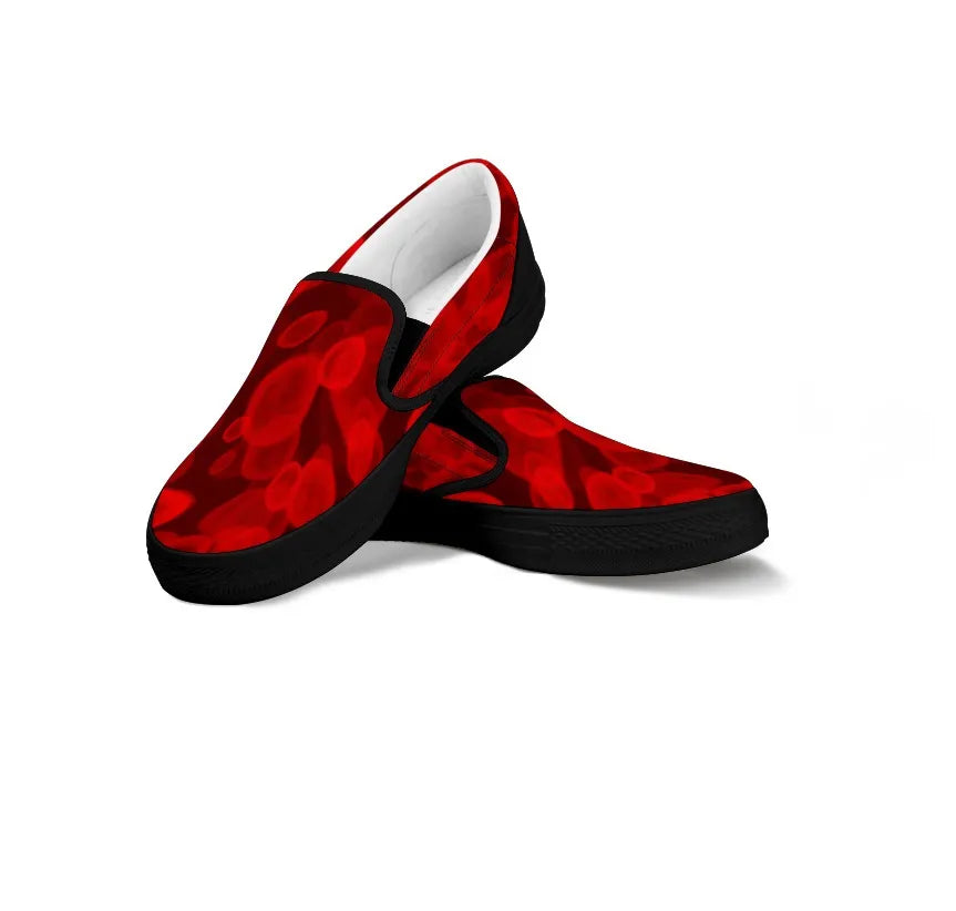 Red Blood Cell Nurse Slip Ons Sneakers