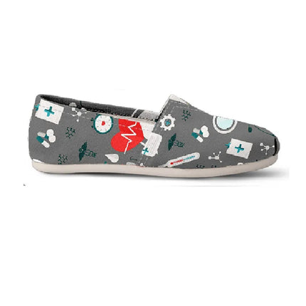 Grijze canvas verpleegsterschoenen