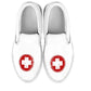 Medical Symbol Slip Ons Krankenschwester Turnschuhe