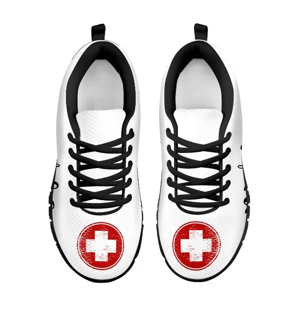 Nurse-Medical Symbol Mesh Sneakers