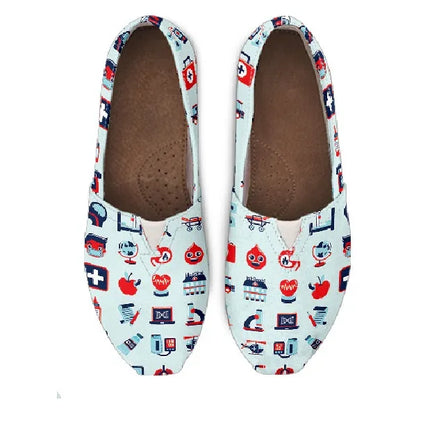 Lichtblauwe canvas verpleegstersschoenen