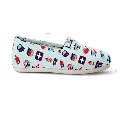 Lichtblauwe canvas verpleegstersschoenen