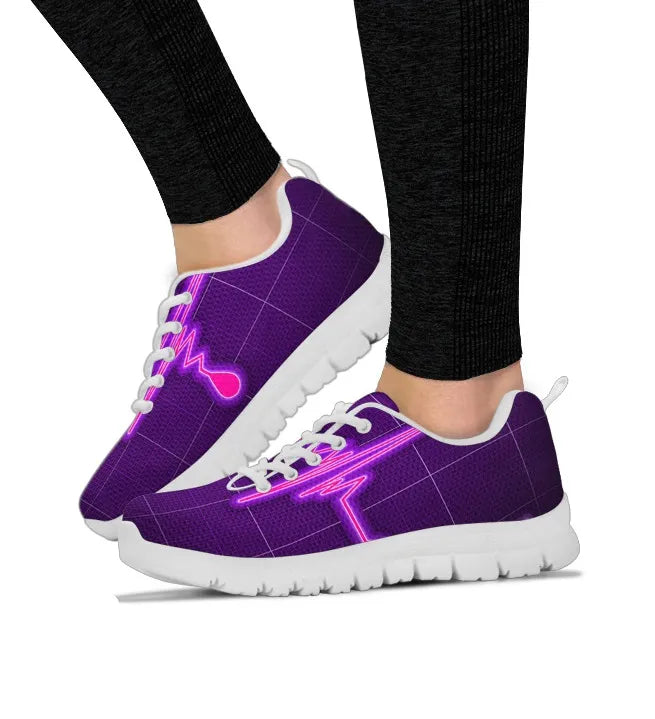Purple Nurse Cardiogram Sneakers