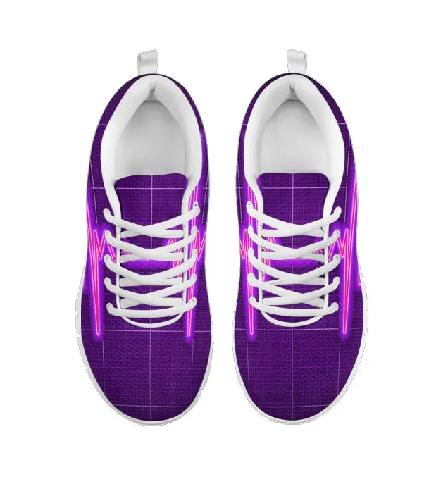 Purple Nurse Cardiogram Sneakers