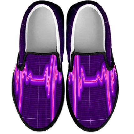 Sneakers Slip On Cardiogramma Viola da Infermiera