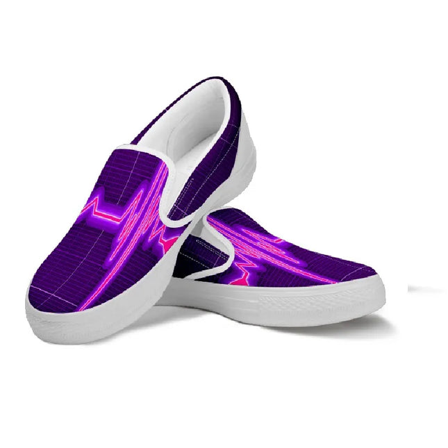 Sneakers Slip On Cardiogramma Viola da Infermiera