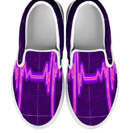 Sneakers Slip On Cardiogramma Viola da Infermiera