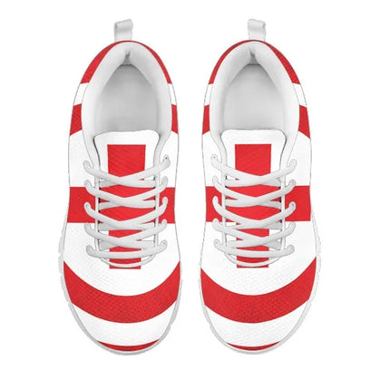 Damskie odważne czerwone sneakersy z siateczką i krzyżem