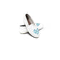 White Canvas Nurse Flats With Light Blue Heart