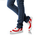 Women's Bold Red Cross Canvas Slips On Sneakers