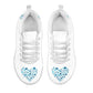 White Nurse Sneakers With Light Blue Heart