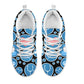 Women's Black Mesh Nurse Sneakers 3 With Blue-White Medical Icons