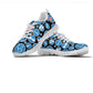Women's Black Mesh Nurse Sneakers 3 With Blue-White Medical Icons