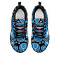 Women's Black Mesh Nurse Sneakers 3 With Blue-White Medical Icons