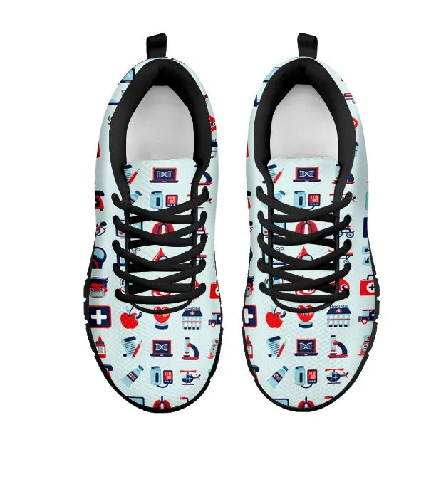Women's Mesh Pale Blue Nurse Sneakers