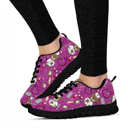 Bear Mesh Nurse Turnschuhe Fuchsia