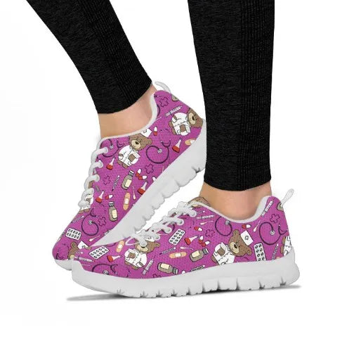 Sneakers da infermiera Bear Mesh fucsia