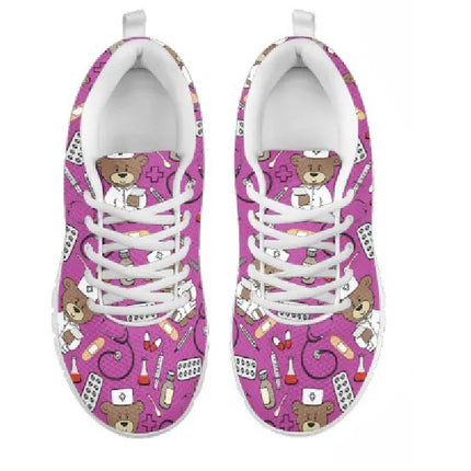 Bear Mesh Nurse Turnschuhe Fuchsia