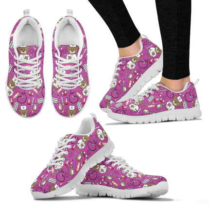 Bear Mesh Nurse Turnschuhe Fuchsia